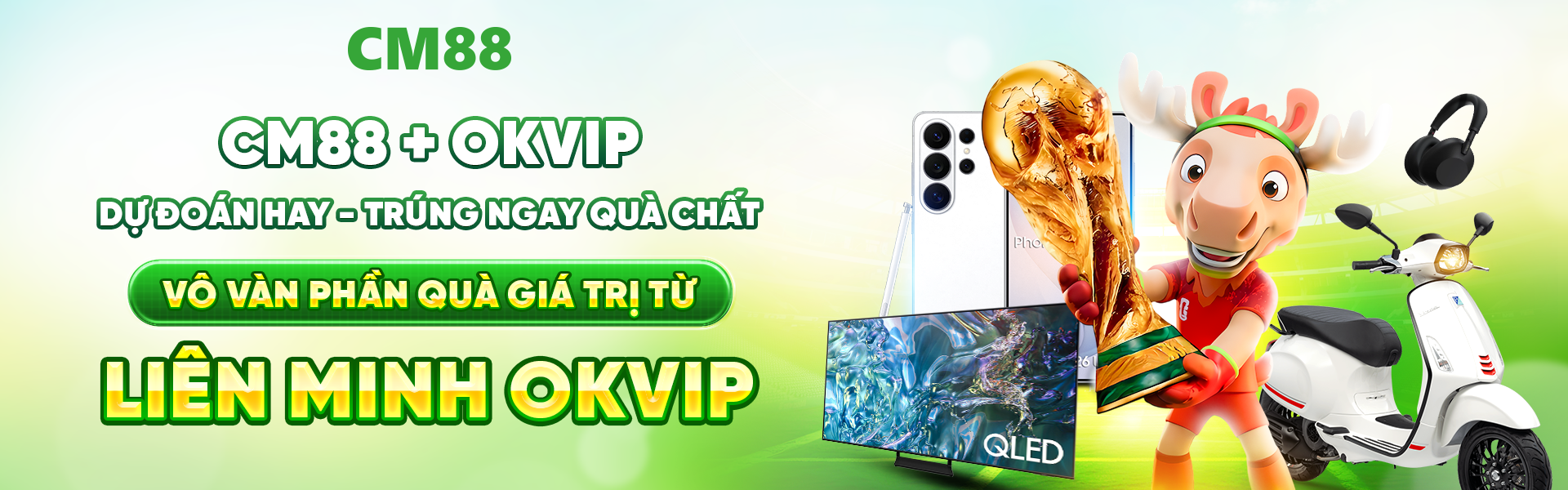 cm88 cùng tập đoàn OKVIP mở giải dự đoán kết quả hay trúng ngay quà chất